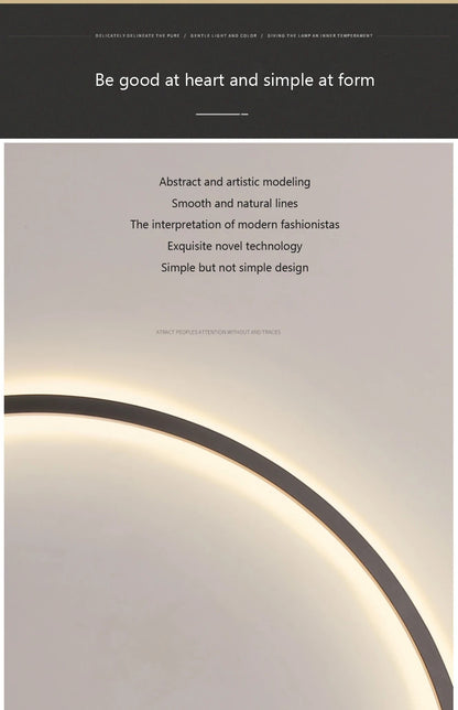 Modern minimalist circular LED wall lamp home designer Decor Circle Nordic Lustre living room and bedroom lighting equipment
