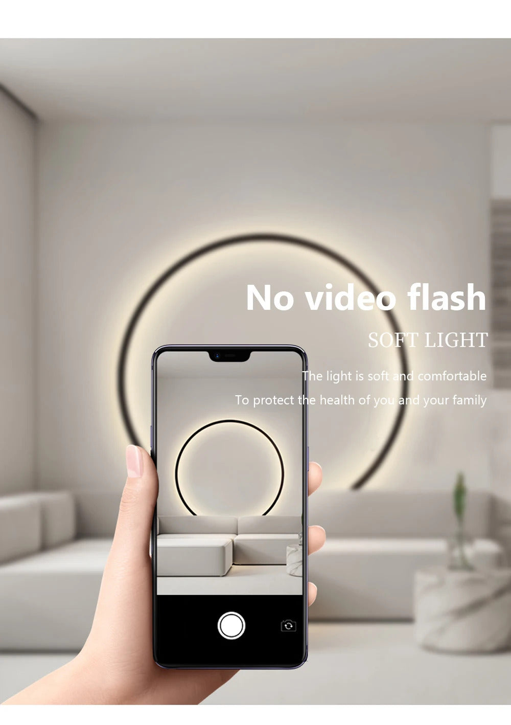 Modern minimalist circular LED wall lamp home designer Decor Circle Nordic Lustre living room and bedroom lighting equipment