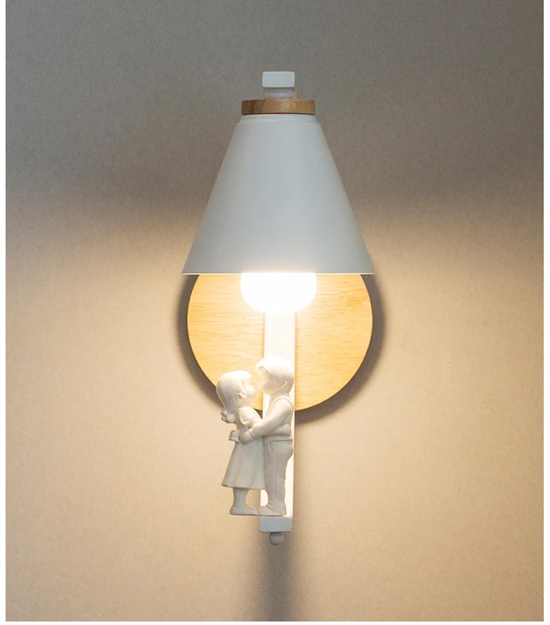 Modern Wood Wall Lamp Creative Resin Model Wall Lamps For Living Room Bedroom Children's Room Nordic Home Decor Light Fixtures