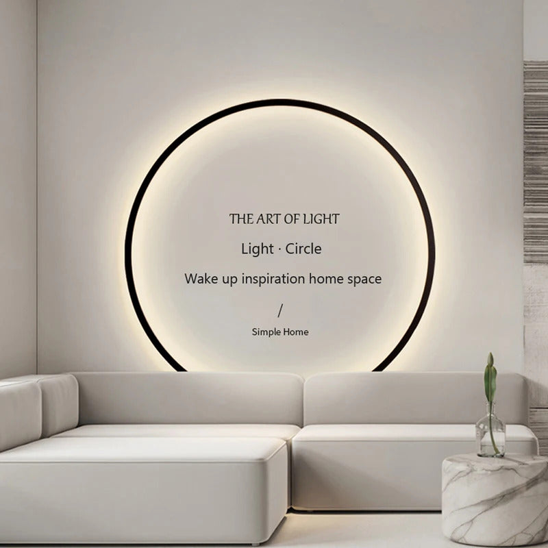 Modern minimalist circular LED wall lamp home designer Decor Circle Nordic Lustre living room and bedroom lighting equipment