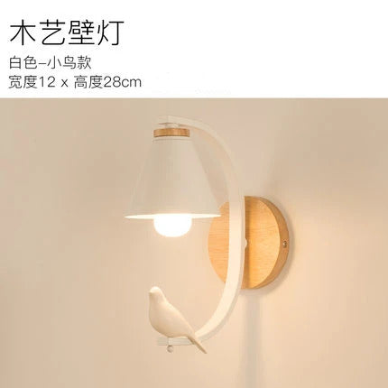 Modern Wood Wall Lamp Creative Resin Model Wall Lamps For Living Room Bedroom Children's Room Nordic Home Decor Light Fixtures