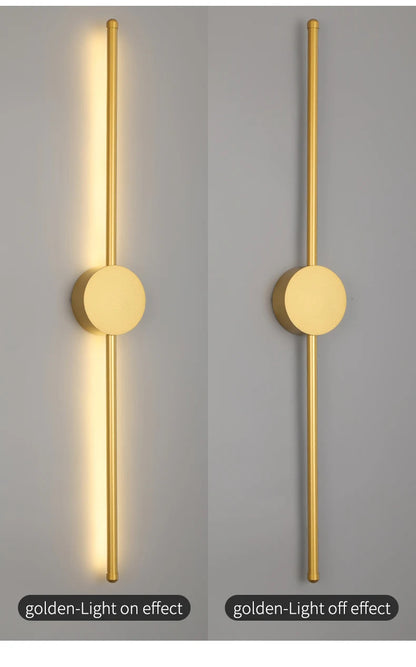 Wall Light Modern Long LED Light Black I-Shaped Wall Lamp Bedroom Living Room Corridor Interior Lighting Home Decor Lighting