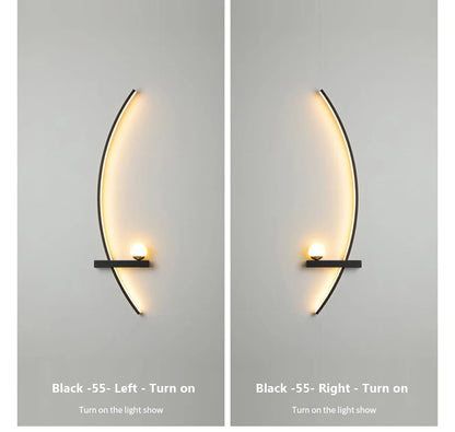 Smart LED Wall Lamp 55/105CM Remote Control Left Right Lighting Bedside Wall Sconces Bedroom Living Room Home Led Lights Lustre