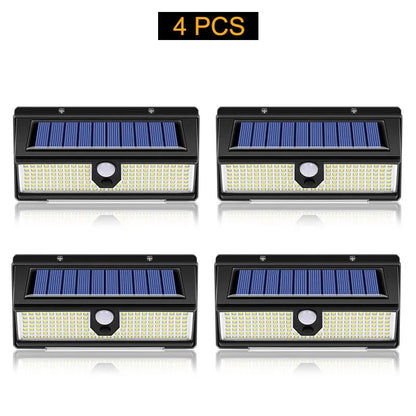 190led Solar Led Light Outdoor Garden Decoration Wall Lamp With 4 Mode IP65 Waterproof Solar Motion Sensor Light For Yard Door