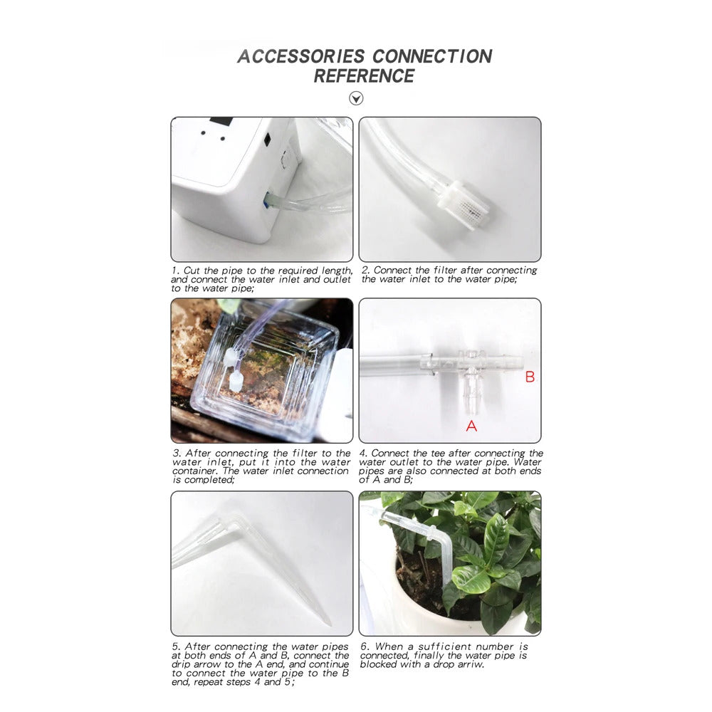 WIFI Intelligent Watering Device Double Pump Timed Automatic Drip Irrigation System Remote APPController for Garden Plant Flower
