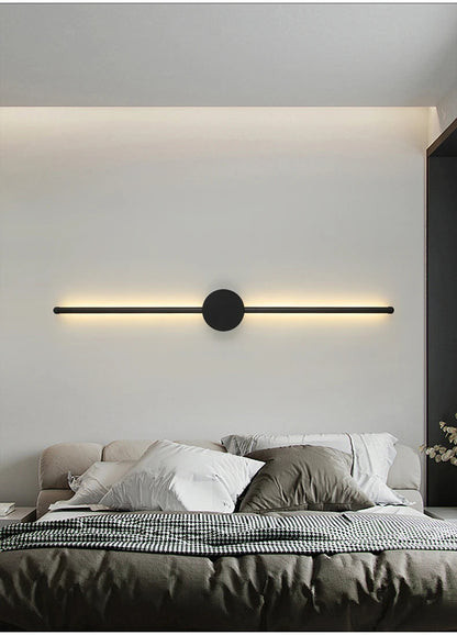 Wall Light Modern Long LED Light Black I-Shaped Wall Lamp Bedroom Living Room Corridor Interior Lighting Home Decor Lighting