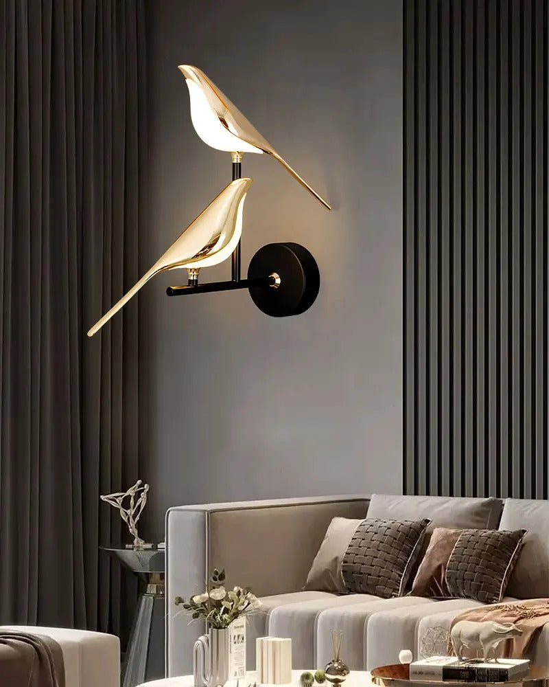 Magpie Bird 360° Rotatable LED Wall Lights Wall Lamps for Bedside Bedroom Touch Switch Indoor LED Wall Sconce Decor for Corridor