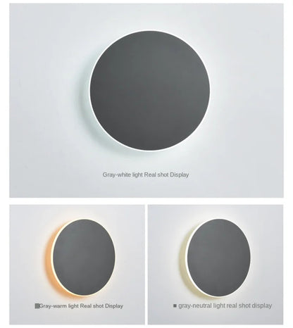 Led Round Wall Lights for Hallway Living Room Bedroom Aisle Modern Sconce Lamp Decoration Lighting Induction Switch Background