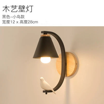 Modern Wood Wall Lamp Creative Resin Model Wall Lamps For Living Room Bedroom Children's Room Nordic Home Decor Light Fixtures