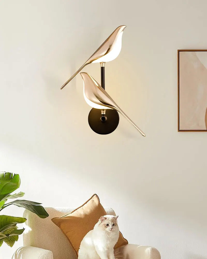 Magpie Bird 360° Rotatable LED Wall Lights Wall Lamps for Bedside Bedroom Touch Switch Indoor LED Wall Sconce Decor for Corridor