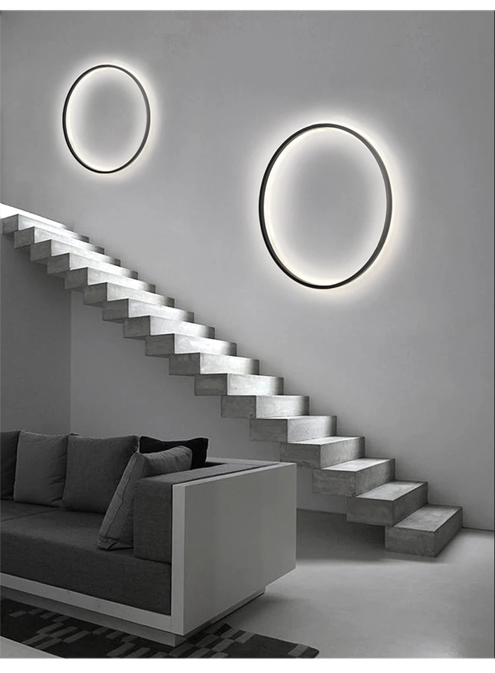Modern minimalist circular LED wall lamp home designer Decor Circle Nordic Lustre living room and bedroom lighting equipment