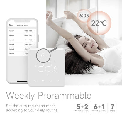 Beok Tuya Wifi Room Thermostat Underfloor Heating System Thermoregulator for Gas Boiler Electric Heating with Alexa Google Home