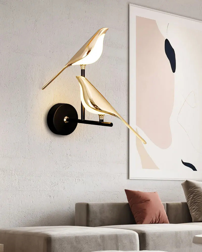 Magpie Bird 360° Rotatable LED Wall Lights Wall Lamps for Bedside Bedroom Touch Switch Indoor LED Wall Sconce Decor for Corridor