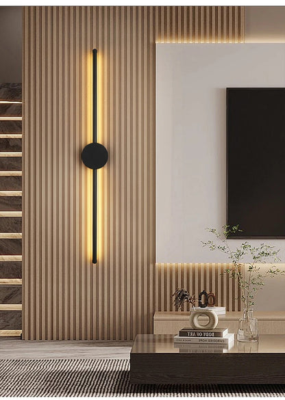 Wall Light Modern Long LED Light Black I-Shaped Wall Lamp Bedroom Living Room Corridor Interior Lighting Home Decor Lighting