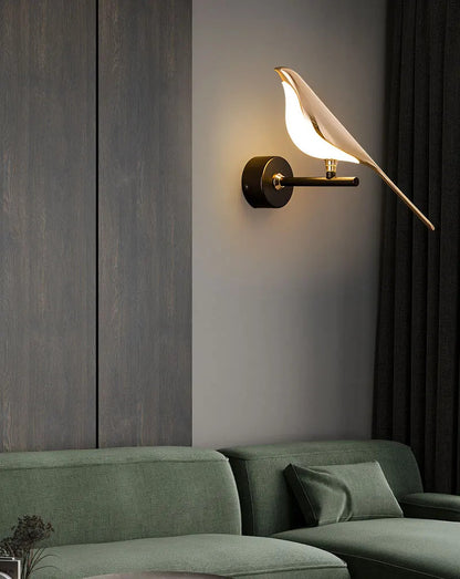 Magpie Bird 360° Rotatable LED Wall Lights Wall Lamps for Bedside Bedroom Touch Switch Indoor LED Wall Sconce Decor for Corridor