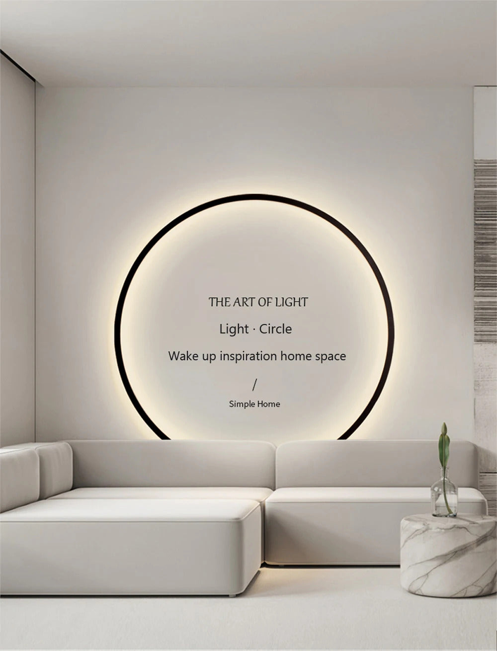 Modern minimalist circular LED wall lamp home designer Decor Circle Nordic Lustre living room and bedroom lighting equipment