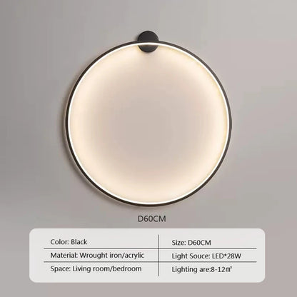 Modern minimalist circular LED wall lamp home designer Decor Circle Nordic Lustre living room and bedroom lighting equipment