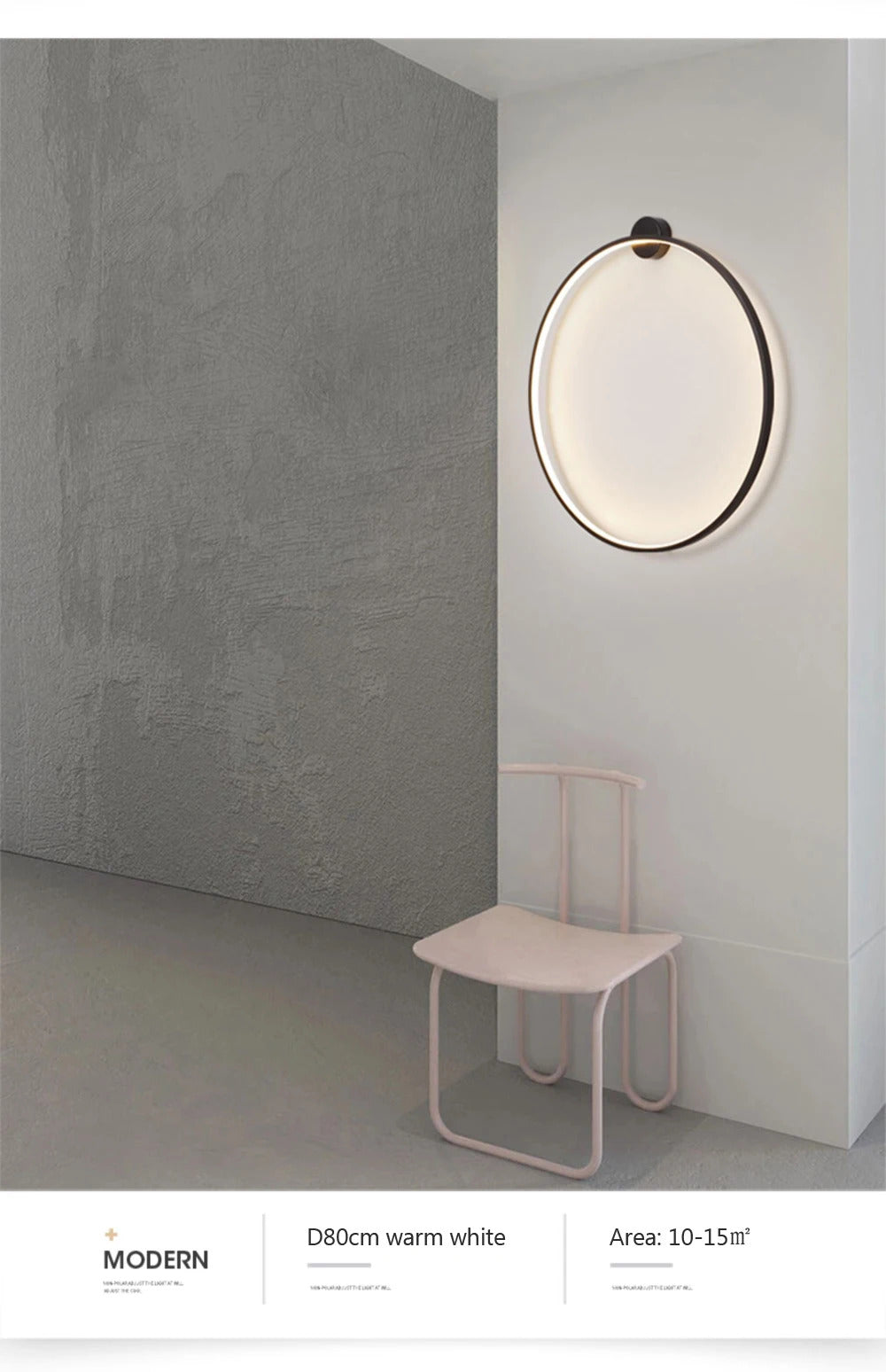Modern minimalist circular LED wall lamp home designer Decor Circle Nordic Lustre living room and bedroom lighting equipment
