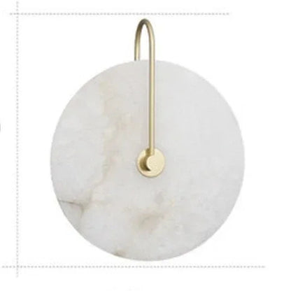 Modern LED Marble Wall Sconce Light Fixture Luminaire Living Room Bedroom Bedside Lamps Round Decoration Stone Decor Indoor gold