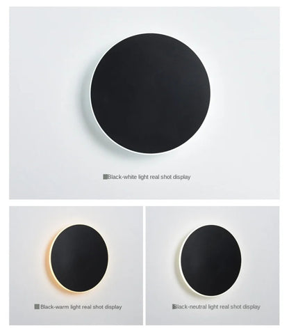 Led Round Wall Lights for Hallway Living Room Bedroom Aisle Modern Sconce Lamp Decoration Lighting Induction Switch Background