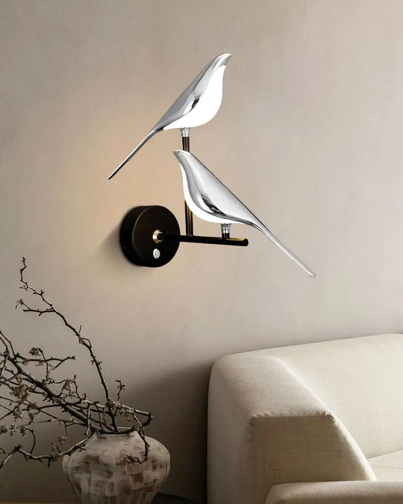 Magpie Bird 360° Rotatable LED Wall Lights Wall Lamps for Bedside Bedroom Touch Switch Indoor LED Wall Sconce Decor for Corridor