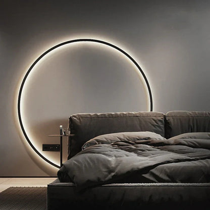 Modern minimalist circular LED wall lamp home designer Decor Circle Nordic Lustre living room and bedroom lighting equipment