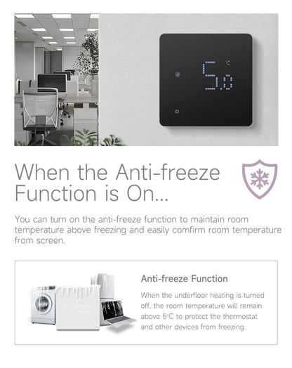 Beok Tuya Wifi Room Thermostat Underfloor Heating System Thermoregulator for Gas Boiler Electric Heating with Alexa Google Home