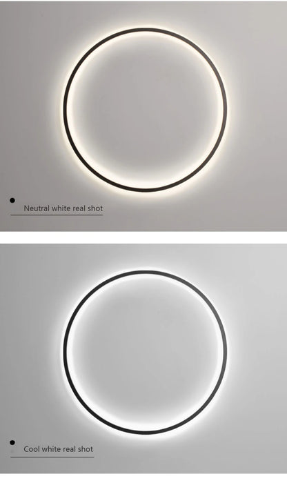Modern minimalist circular LED wall lamp home designer Decor Circle Nordic Lustre living room and bedroom lighting equipment