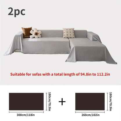 Polyester Sofa Covers with Tassels