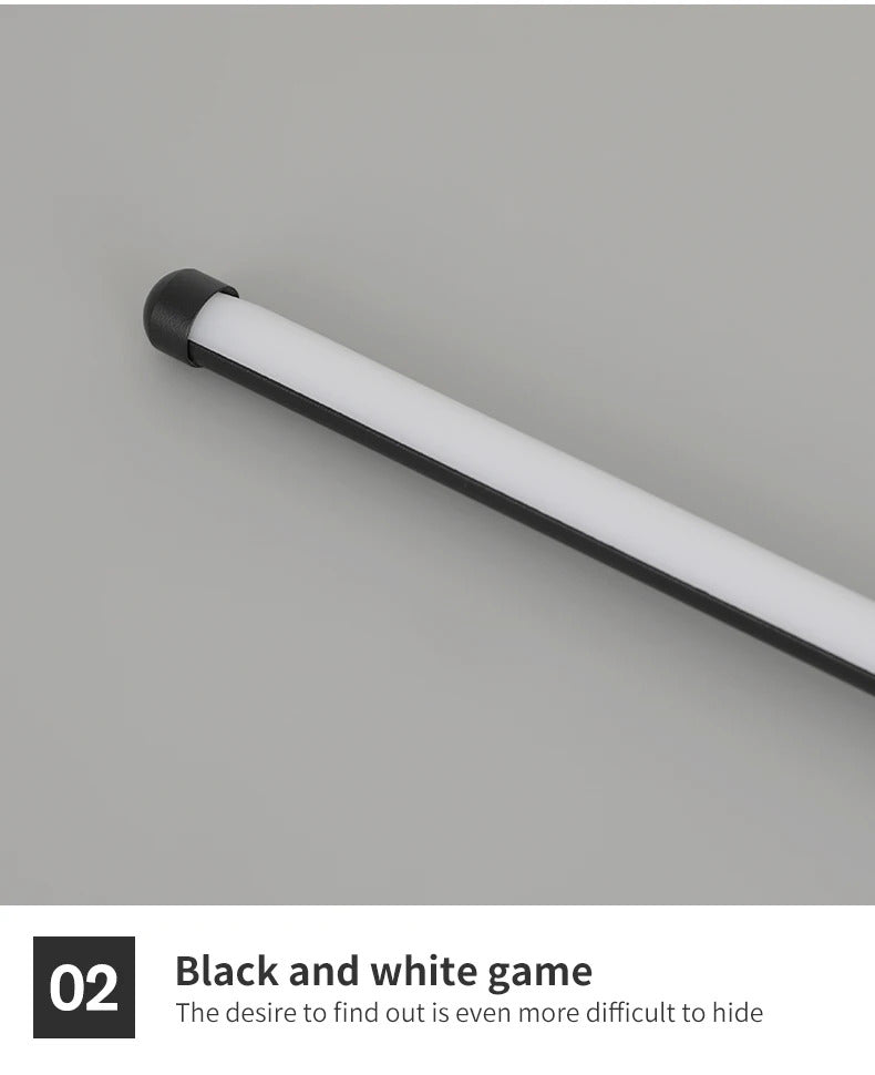 Wall Light Modern Long LED Light Black I-Shaped Wall Lamp Bedroom Living Room Corridor Interior Lighting Home Decor Lighting