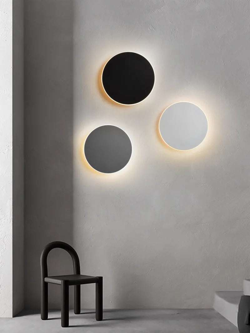 Led Round Wall Lights for Hallway Living Room Bedroom Aisle Modern Sconce Lamp Decoration Lighting Induction Switch Background