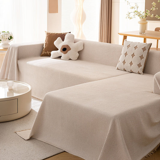 Polyester Sofa Covers with Tassels